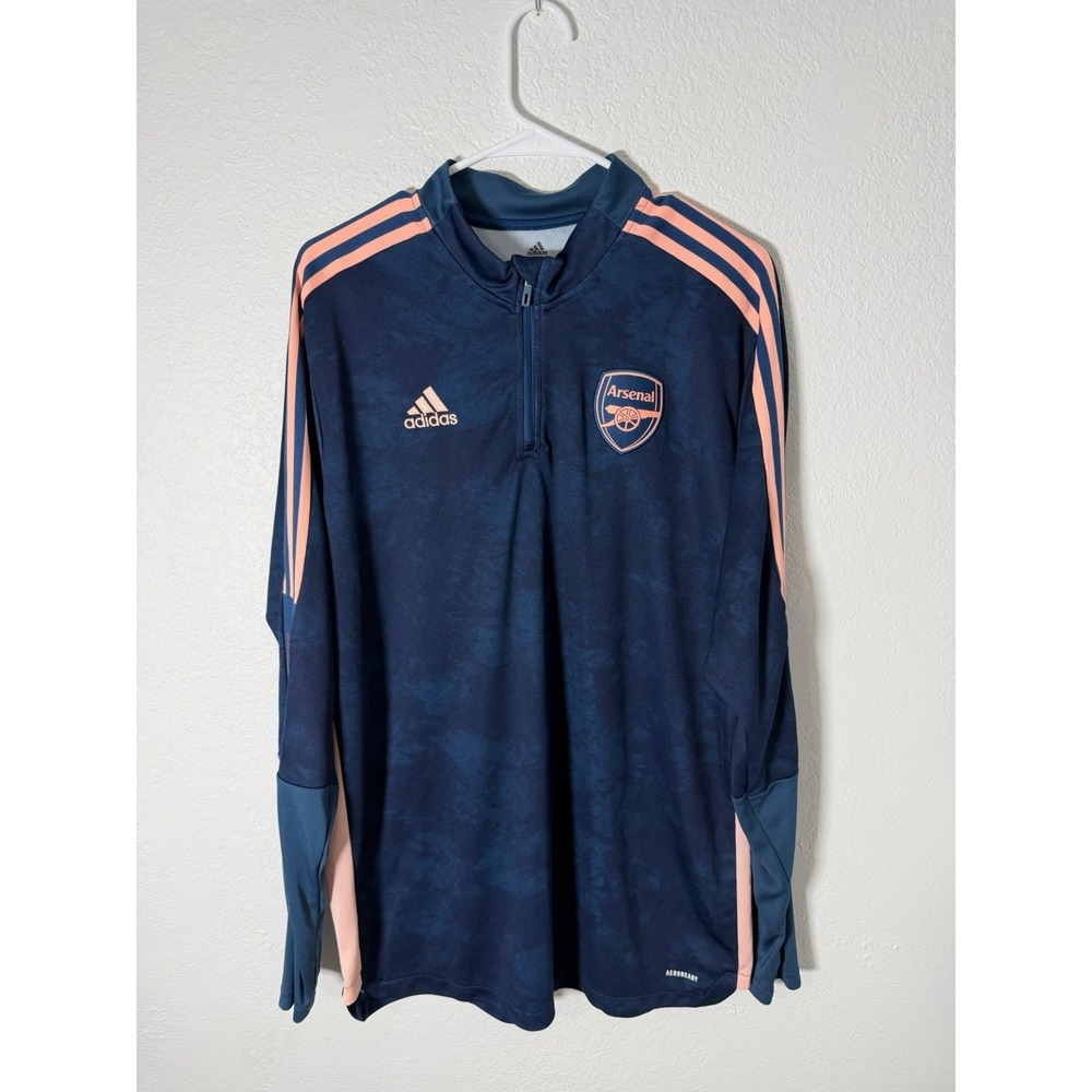 Adidas Arsenal 1/4 Zip Training Top Mens 2XL Legend Marine Navy Blue 2021‎ AOP